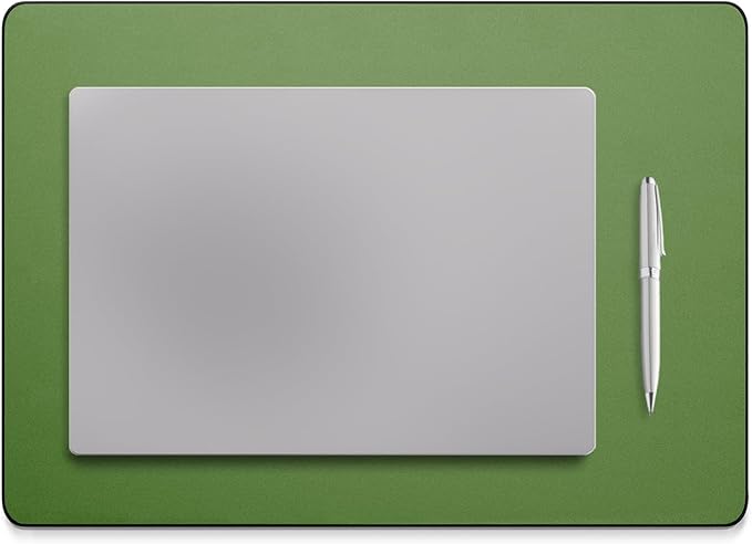 Jotsome Leather Desk Pad Mat, Non-Slip Desk Blotter Pad - Desk Protector for Office, Home, Lap Desk, Laptop, and Desktop (Forest Green, 17" x 12")