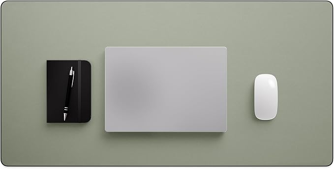 Jotsome Leather Desk Pad Mat, Non-Slip Desk Blotter Pad - Desk Protector for Office, Home, Laptop, and Desktop (Sage, 34" x 17")