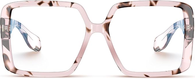 VISOONE Oversized TR90 Blue Light Blocking Glasses Fashion Accessories Non Prescription for Women Harvard