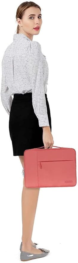 MOSISO Laptop Case 16 inch, 15-15.6 inch Laptop Sleeve with Handle Compatible with MacBook Pro 16 inch, HP, Acer, Dell, Lenovo, ASUS Notebook, Polyester Multifunctional Computer Bag, Living Coral