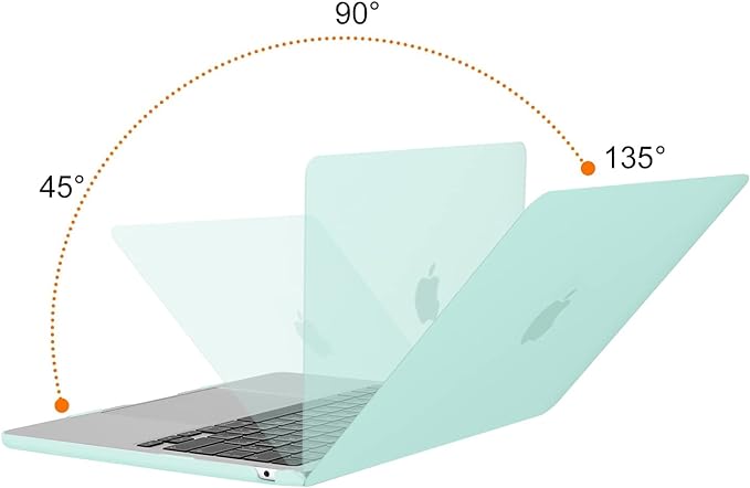 MOSISO Compatible with MacBook Air 13 inch Case M5 2026 M4 2025 M3 M2 2024-2022 A3449 A3240 A3113 A2681, Hard Shell&Keyboard Cover&Screen Film&Type C for MacBook Air 13.6 inch Case, Mint Green