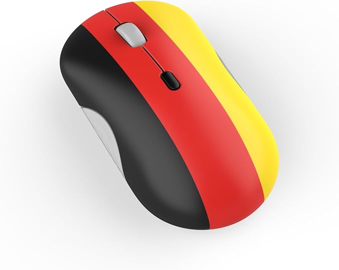 Lenovo 350 Bluetooth Silent Mouse (Fan Edition), Wireless Ergonomic Ambidextrous Design, Bluetooth 5.3, Adjustable DPI up to 2400, 36 Month Battery Life, Recycled Materials, German Flag