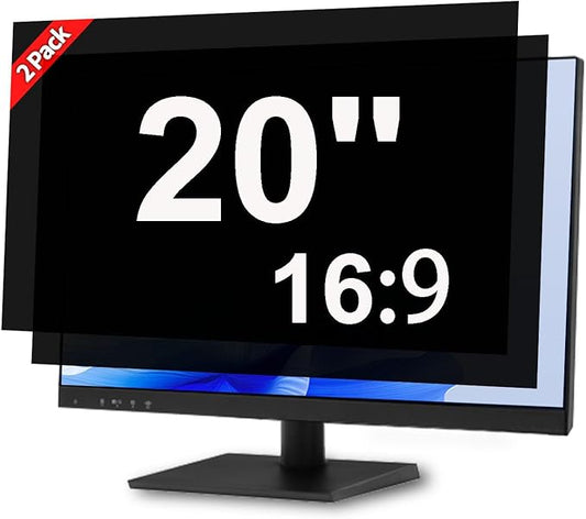 [2 Pack] 20 Inch Privacy Screen for Computer Monitor Blue Light Screen Protector Anti Glare Anti-Scratch Monitor Privacy Shield Screen 20 Inch 16:9 Aspect Ratio