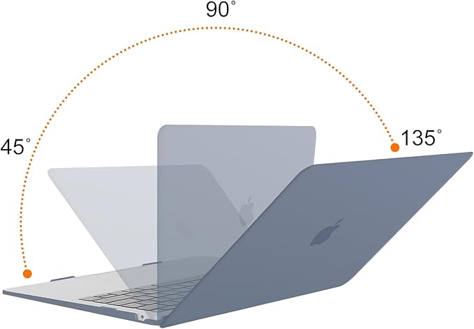 MOSISO Compatible with MacBook Air 13 inch Case M1 Chip 2021-2018 Release A2337 A2179 A1932, Plastic Hard Shell&Keyboard Cover&Screen Film&Storage Bag for MacBook Air 13.3 inch Case, Haze Blue