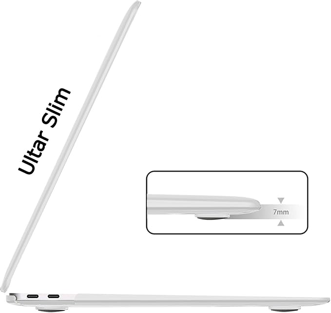 B BELK Compatible with MacBook Air 13 inch Case 2022 2021 2020 2019 2018 A2337 M1 A2179 A1932, Matte Plastic Hard Shell + Keyboard Cover + Screen Protector for MacBook Air 13.3 inch Case, Frost Clear