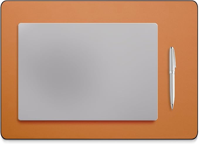 Jotsome Leather Desk Pad Mat, Non-Slip Desk Blotter Pad - Desk Protector for Office, Home, Lap Desk, Laptop, and Desktop (Tan, 17" x 12")