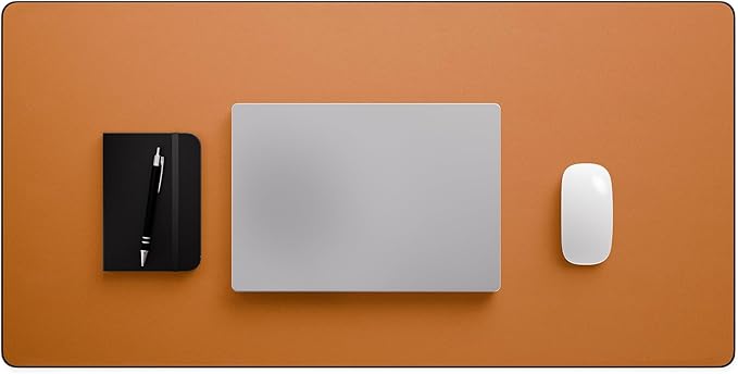 Jotsome Leather Desk Pad Mat, Non-Slip Desk Blotter Pad - Desk Protector for Office, Home, Laptop, and Desktop (Tan, 34" x 17")