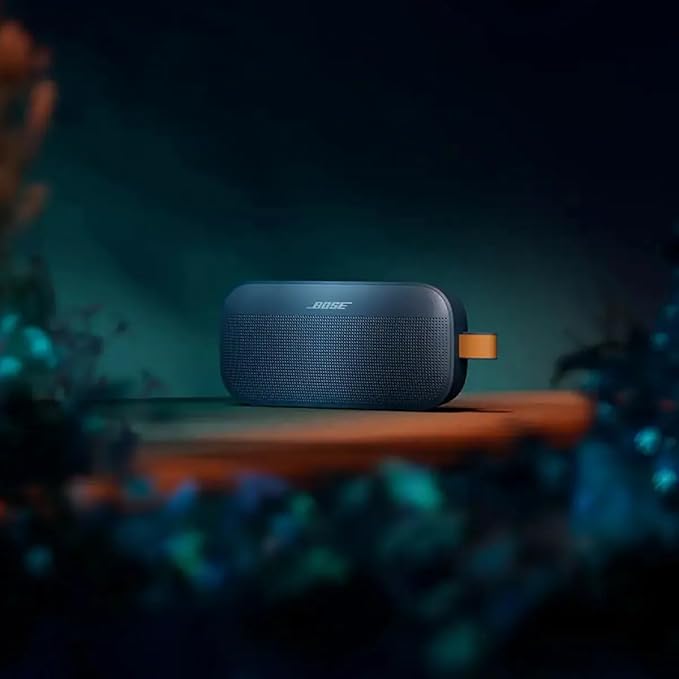 Bose NEW SoundLink Flex Portable Bluetooth Speaker (2nd Gen), Outdoor Speaker with Hi-Fi Audio, Up to 12 Hours Battery, Waterproof and Dustproof, + Slinger Hard Travel Case & USB Plug (Twilight Blue)