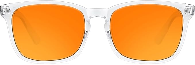 TIJN Blue Light Blocking Glasses Dual AR Coatings Amber Orange Lens for Computer Gaming