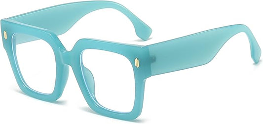 Breaksun Fashion Oversized Blue Light Blocking Glasses for Women Men Trendy Big Square Frame Computer Eyeglasses