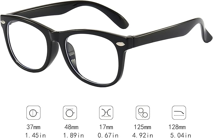 FANNYGO 2 Pack kids Blue Light Blocking Glasses For Girls And Boys Computer Blue Light Blocking Glasses For Age 3-11 (Black + Light blue)