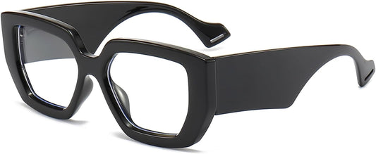 AIEYEZO Thick Frame Blue Light Glasses Men Women, Fashion Square Computer Eyeglass Anti Eyestrain & Prevent Headache