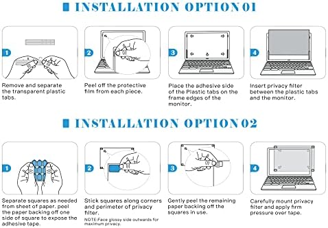 FILMEXT Laptop Privacy Screen 13.3", Privacy Screen Filter for Laptop 13.3" Asus/ 13.3" Acer/13.3 HP/Dell/Toshiba 16:9, Anti-Spy,Anti-Glare,Blocks 99% UV & Blue Light -Matte Privacy Screen Protector