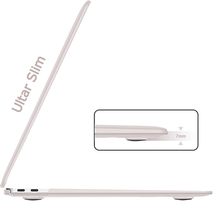 B BELK Compatible with MacBook Air 13 inch Case M1 2022 2021 2020 2019 2018 Release A2337 A2179 A1932, Matte Plastic Hard Shell for MacBook Air 13.3 inch Case+Keyboard Cover+Screen Protector,Rock Gray