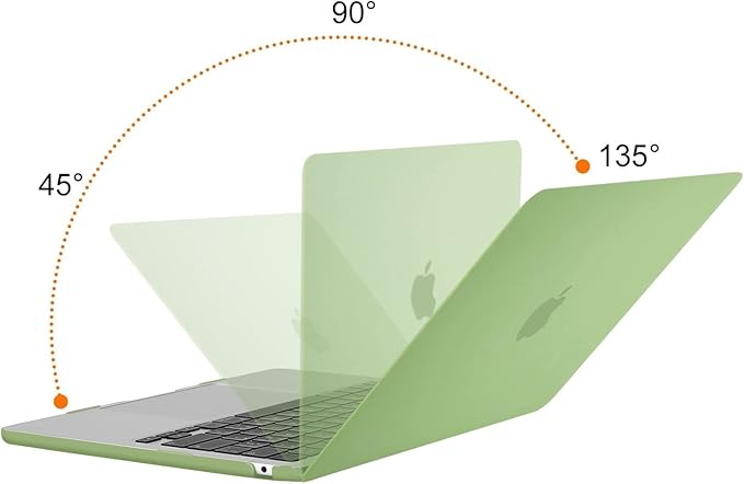 MOSISO Compatible with MacBook Air 13 inch Case M5 2026 M4 2025 M3 M2 2024-2022 A3449 A3240 A3113 A2681, Hard Shell&Keyboard Cover&Screen Film&Type C for MacBook Air 13.6 inch Case, Chartreuse