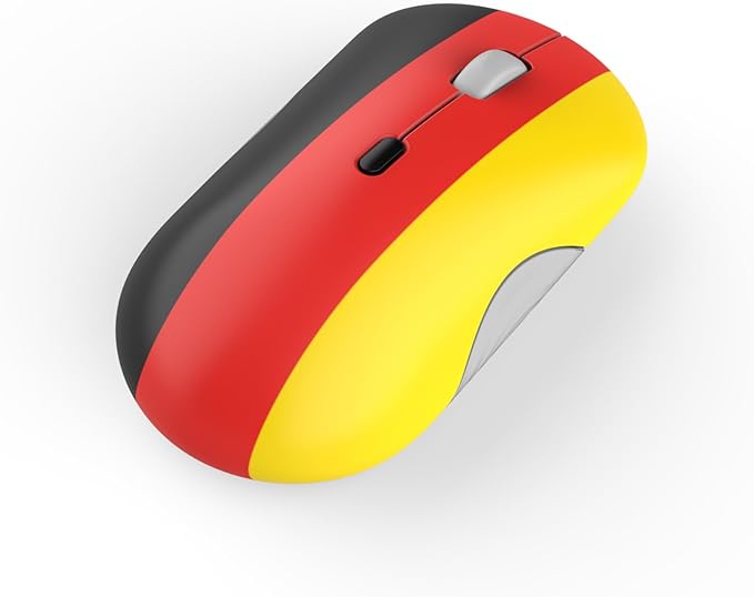 Lenovo 350 Bluetooth Silent Mouse (Fan Edition), Wireless Ergonomic Ambidextrous Design, Bluetooth 5.3, Adjustable DPI up to 2400, 36 Month Battery Life, Recycled Materials, German Flag