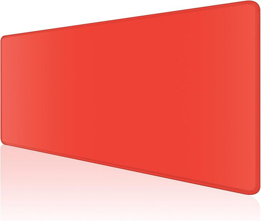 Dapesuom Large Gaming Mouse Pad, Extended Mouse Mat with Stitched Edges, Full Size Keyboard Pad with Non-Slip Base, Big XXL Computer Desk Mats for Gamer, Laptop, Office, 31.5 x 15.7 in, Red