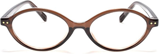 TIJN Olisa Blue Light Blocking Glasses for Women Men,Retro Oval Frame Bluelight Eyeglasses for Gaming/Computer/Screen