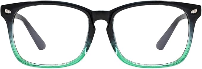 MAXJULI Blue Light Blocking Glasses,Computer Reading/Gaming/TV/Phones Glasses for Women Men(Blue Gradient Green)