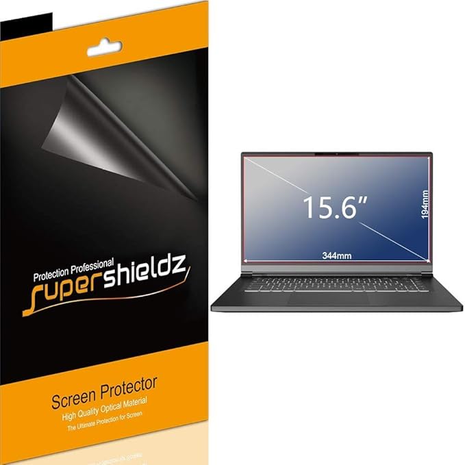 Supershieldz (3 Pack) Designed for Universal 15.6 inch with 16:9 Aspect Ratio Laptop Screen Protector, (344mm x 194mm) Screen Protector, 0.12mm, High Definition Clear Shield (PET)