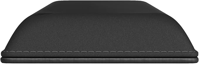 Glorious Gaming Padded Keyboard Wrist Rest (Full Size, 1" Thick) - Anti-Fray Stitched Edges, Smooth Cloth Surface, Anti-Slip Rubber Base, Medium Firmness, 18" x 4" x 1" - Black