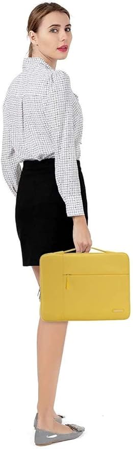 MOSISO Laptop Case 16 inch, 15-15.6 inch Laptop Sleeve with Handle Compatible with MacBook Pro 16 inch, HP, Acer, Dell, Lenovo, ASUS Notebook, Polyester Multifunctional Computer Bag, Yellow