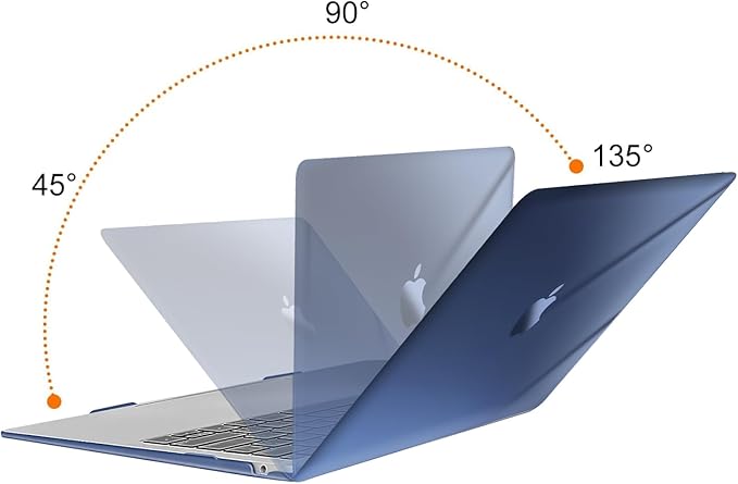 MOSISO Compatible with MacBook Air 13 inch Case M1 Chip 2021-2018 Release A2337 A2179 A1932, Plastic Hard Shell&Keyboard Cover&Screen Film&Storage Bag for MacBook Air 13.3 inch Case, Crystal Midnight