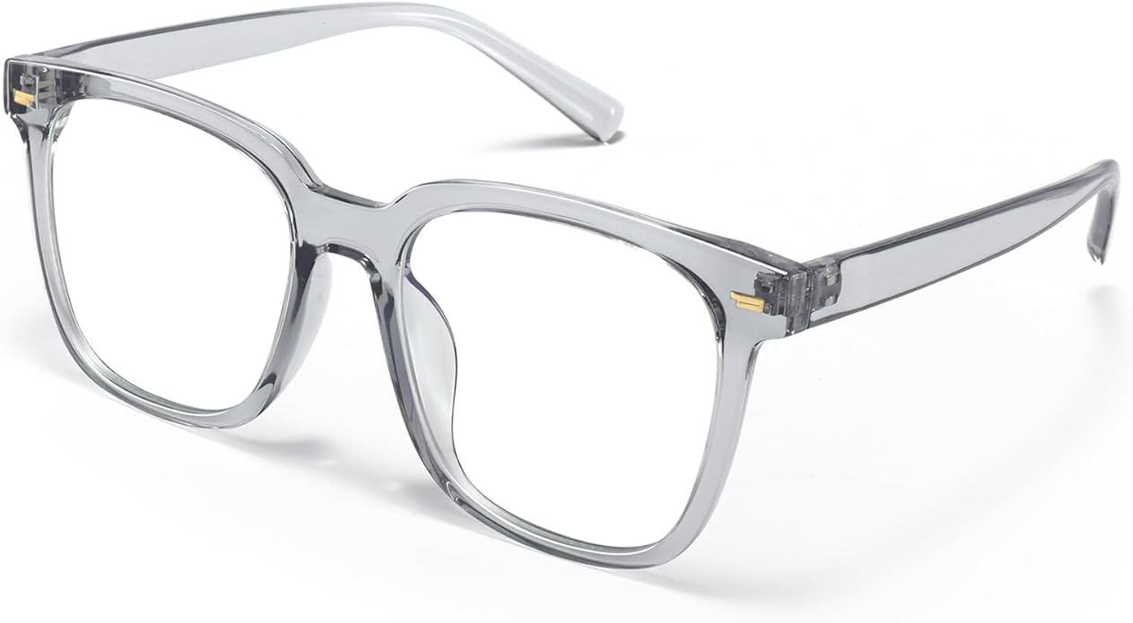 PANNER Oversized Square Blue Light Blocking Glasses for Women Men Anti Glare Reduce Eyestrain Computer Glasses