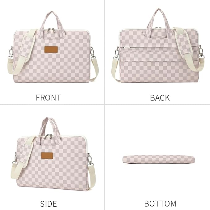 canvaslife Water Neutral Checker Pattern Resistant Laptop Shoulder Messenger Bag for Pro 16 inch and 15.6 inch-16 inch Laptop
