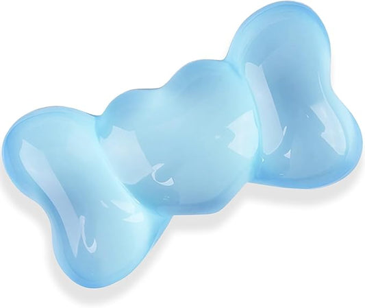 Gel Wrist Rest for Keyboard and Mouse Transparent Blue Bow Elbow Pad Cushion Ergonomic Cute Clear Cool Heart Mouse Wrist Pad Silicone Non-Slip Support for Computer Gaming Home Office Women Hand Pillow