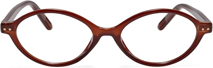 TIJN Olisa Blue Light Blocking Glasses for Women Men,Retro Oval Frame Bluelight Eyeglasses for Gaming/Computer/Screen