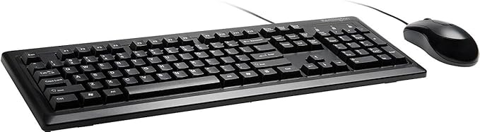 Kensington Mouse-in-a-Box and Keyboard Wired USB Desktop Set (K72436AM), Black