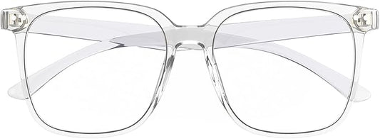 Oversized Square Blue Light Blocking Glasses for Women and Men - Gaming & Computer Anti-Fatigue