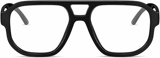 livho Retro Aviator Blue Light Blocking Glasses for Women Men with Soft Case, Trendy Rectangle Computer Eyeglasses