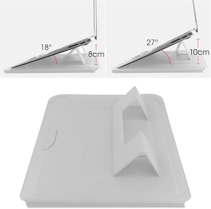 HoYiXi 13 Inch Laptop Sleeve Case Bag Compatible with Macbook Neo 2026/MacBook Air 13 M1 M2 2022-2018/MacBook Pro 13 M2 2022-2016/Surface Pro 8 2021/Surface Go 3 13-13.6'' Dell HP ASUS Acer PC, Silver