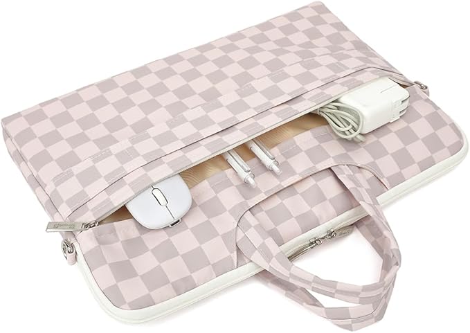 canvaslife Water Neutral Checker Pattern Resistant Laptop Shoulder Messenger Bag for Pro 16 inch and 15.6 inch-16 inch Laptop