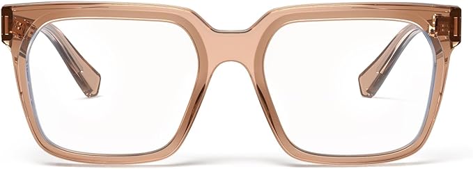 VISOONE Rectangle TR90 Blue Light Blocking Glasses Computer Eyewear with Preppy Look for Women and Men Cougar