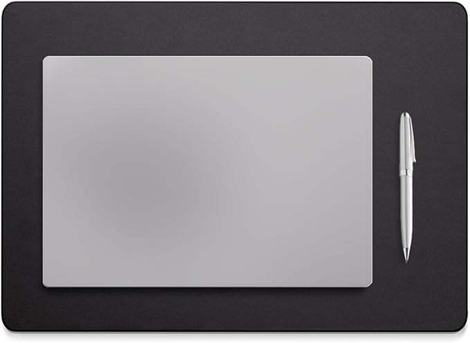 Jotsome Leather Desk Pad Mat, Non-Slip Desk Blotter Pad - Desk Protector for Office, Home, Lap Desk, Laptop, and Desktop (Black, 17" x 12")