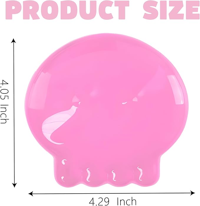 Gel Wrist Rest for Keyboard and Mouse Transparent Pink Jellyfish Elbow Pad Cushion Ergonomic Cute Clear Cool Mouse Wrist Pad Silicone Non-Slip Support for Computer Gaming Home Office Hand Pillow