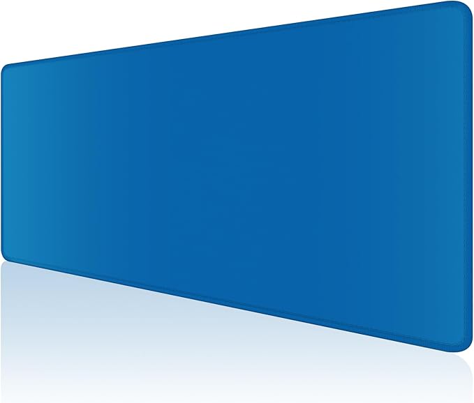 Dapesuom Large Gaming Mouse Pad, Extended Mouse Mat with Stitched Edges, Full Size Keyboard Pad with Non-Slip Base, Big XXL Computer Desk Mats for Gamer, Laptop, Office, 31.5 x 15.7 in, Dark Blue