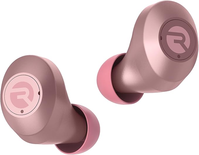 Raycon Everyday Classic Bluetooth Wireless Earbuds + Microphone with Active Noise Canceling, Sweat & Water-Resistant Earphones, Ear Buds Wireless Bluetooth 32 Hours Playtime (Rose Gold)