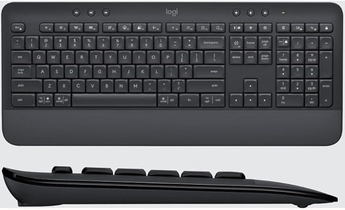 Logitech Signature MK650 Combo for Business, Wireless Mouse and Keyboard, Logi Bolt, Bluetooth, SmartWheel, Globally Certified, Windows/Mac/Chrome/Linux - Graphite