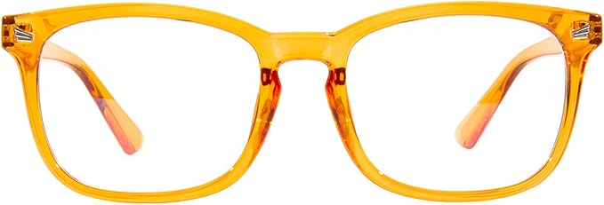 MAXJULI Blue Light Blocking Glasses,Computer Reading/Gaming/TV/Phones Glasses for Women Men(Gloss Orange)