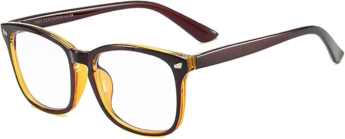 MAXJULI Blue Light Blocking Glasses,Computer Reading/Gaming/TV/Phones Glasses for Women Men(Brown)