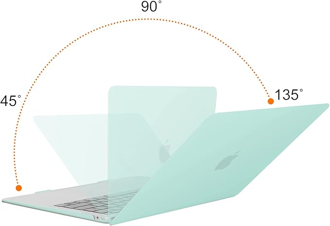 MOSISO Compatible with MacBook Air 13 inch Case M1 Chip 2021-2018 Release A2337 A2179 A1932, Plastic Hard Shell&Keyboard Cover&Screen Film&Storage Bag for MacBook Air 13.3 inch Case, Mint Green