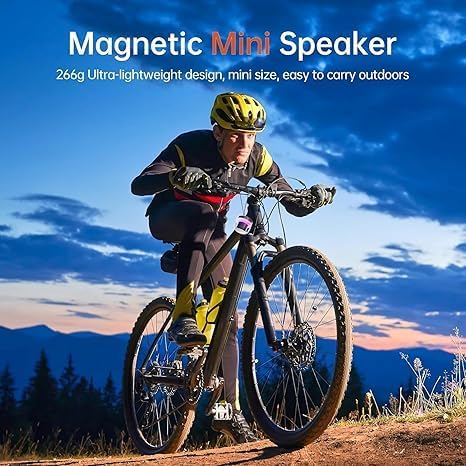 Portable Speaker Bluetooth with Loud Stereo Bass Sound, Mini Wireless Speaker with 7 RGB Lights, TF-Card USB, TWS Pairing, 4H Playtime, IP7 Waterproof Speakers for Travel Party Home Outdoor Gift