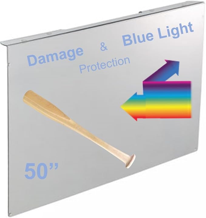 VizoBlueX 49-50 inch Blue Light and Damage TV Screen Protector. Protection Shield & Anti-Blue Light Filter Blocking UV for LCD LED 4K OLED QLED (44.1 x 25.8 inch)
