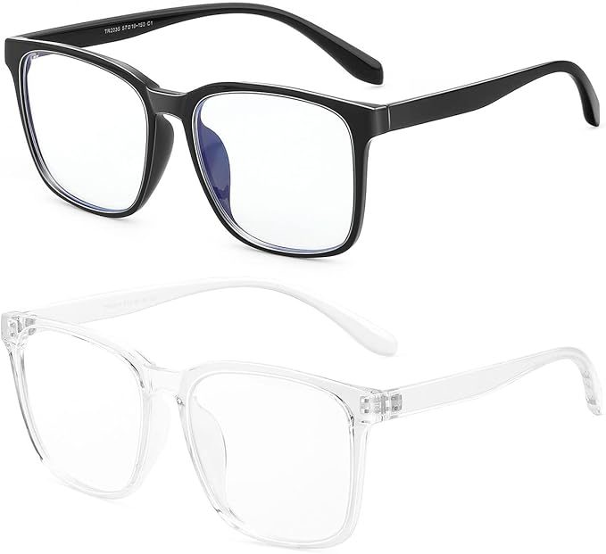 TEAPLMTT Blue Light Blocking Glasses Oversized Square Computer Glasses Anti Blue Light for Women Men