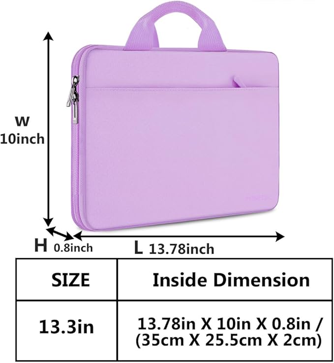Hseok Laptop Sleeve 13-14 Inch Case Briefcase Compatible with MacBook Neo Pro 14 M5/M4/M3/M2/M1, All Models 13.3 Mac Air/Pro, XPS 13 14, Most Popular 13"-14" Notebooks,L01P01
