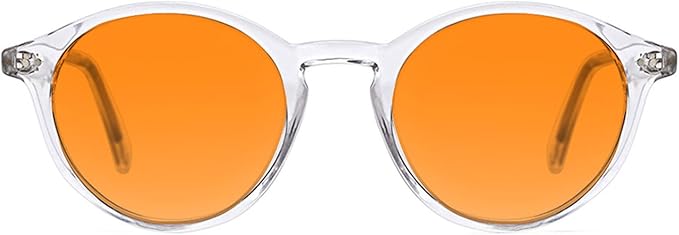TIJN Blue Light Blocking Glasses Men Women Vintage Thick Round Rim Frame Eyeglasses